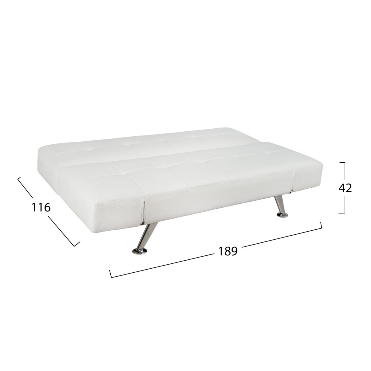 ΚΑΝΑΠΕΣ ΚΡΕΒΑΤΙ HM3001.01 THOM ΜΕ ΑΝΑΔΙΠΛΟΥΜΕΝΑ ΜΠΡΑΤΣΑ ΛΕΥΚΟ PU 189x93x82Υεκ. - Image 7