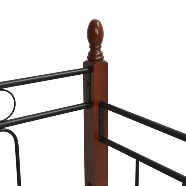 ΚΑΝΑΠΕΣ ΚΡΕΒΑΤΙ REVEN ΣΤΡΩΜΑ 90Χ190 εκ ΜΕΤΑΛΛΟ ΚΑΙ ΞΥΛΟ HM367 - Image 4