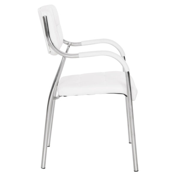 ΚΑΡΕΚΛΑ ΓΡΑΦΕΙΟΥ ΕΠΙΣΚΕΠΤΟΥ OBERON HM1018.02 ΑΣΠΡΟ PU 51x52x88Yεκ. - Image 4