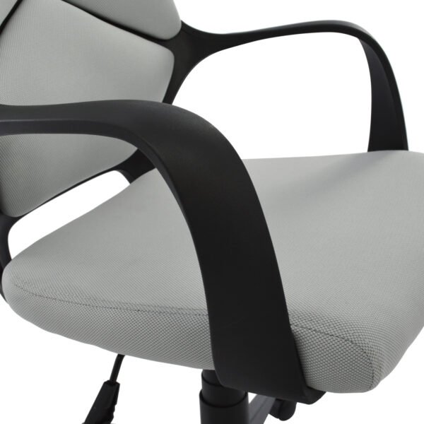 ΚΑΡΕΚΛΑ ΓΡΑΦΕΙΟΥ ANIVIA HM1073.21 ΓΚΡΙ & ΣΚΕΛΕΤΟ ΜΑΥΡΟ 64x61x127 cm - Image 6