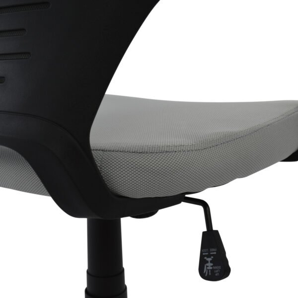 ΚΑΡΕΚΛΑ ΓΡΑΦΕΙΟΥ ANIVIA HM1073.21 ΓΚΡΙ & ΣΚΕΛΕΤΟ ΜΑΥΡΟ 64x61x127 cm - Image 7