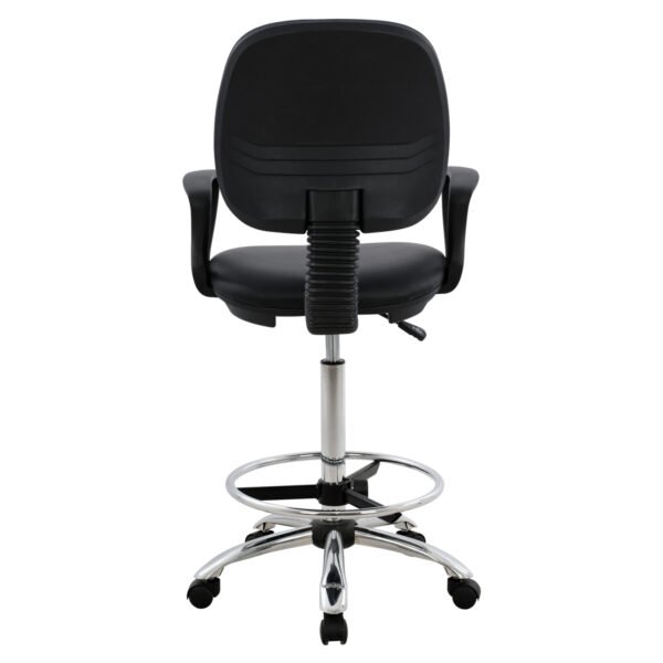 ΚΑΡΕΚΛΑ ΓΡΑΦΕΙΟΥ VEGAR HM1042.01 ΥΠΕΡΥΨΩΜΕΝΗ-ΠΕΡΙΜΕΤΡΙΚΟ ΥΠΟΠΟΔΙΟ-ΜΑΥΡΗ 56,5x60x136Yεκ - Image 6