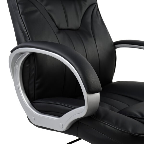 ΚΑΡΕΚΛΑ ΓΡΑΦΕΙΟΥ ΜΑΥΡΟ PU STARELL ΜΕ ΠΟΔΙ ΧΡΩΜΙΟ 65x71x106,5-116Y εκ.HM1025.01 - Image 7