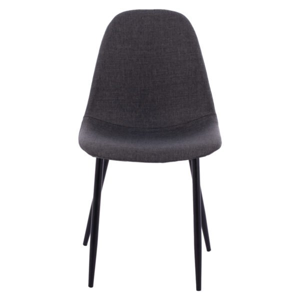 ΚΑΡΕΚΛΑ LEONARDO ΜΕ ΥΦΑΣΜΑ ΓΚΡΙ ΣΚΟΥΡΟ ΚΑΙ ΜΑΥΡΑ ΜΕΤΑΛΛΙΚΑ ΠΟΔΙΑ HM00100.16 43,5x59x84Υ εκ. - Image 3