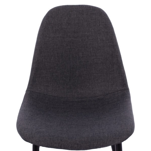 ΚΑΡΕΚΛΑ LEONARDO ΜΕ ΥΦΑΣΜΑ ΓΚΡΙ ΣΚΟΥΡΟ ΚΑΙ ΜΑΥΡΑ ΜΕΤΑΛΛΙΚΑ ΠΟΔΙΑ HM00100.16 43,5x59x84Υ εκ. - Image 7