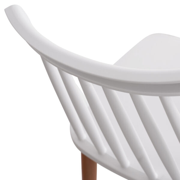 ΚΑΡΕΚΛΑ ΤΡΑΠΕΖΑΡΙΑΣ HM8052.01 VANESSA ΛΕΥΚΗ ΜΕ ΜΕΤΑΛΛΙΚΑ ΠΟΔΙΑ 43x46,5x82 εκ. - Image 8