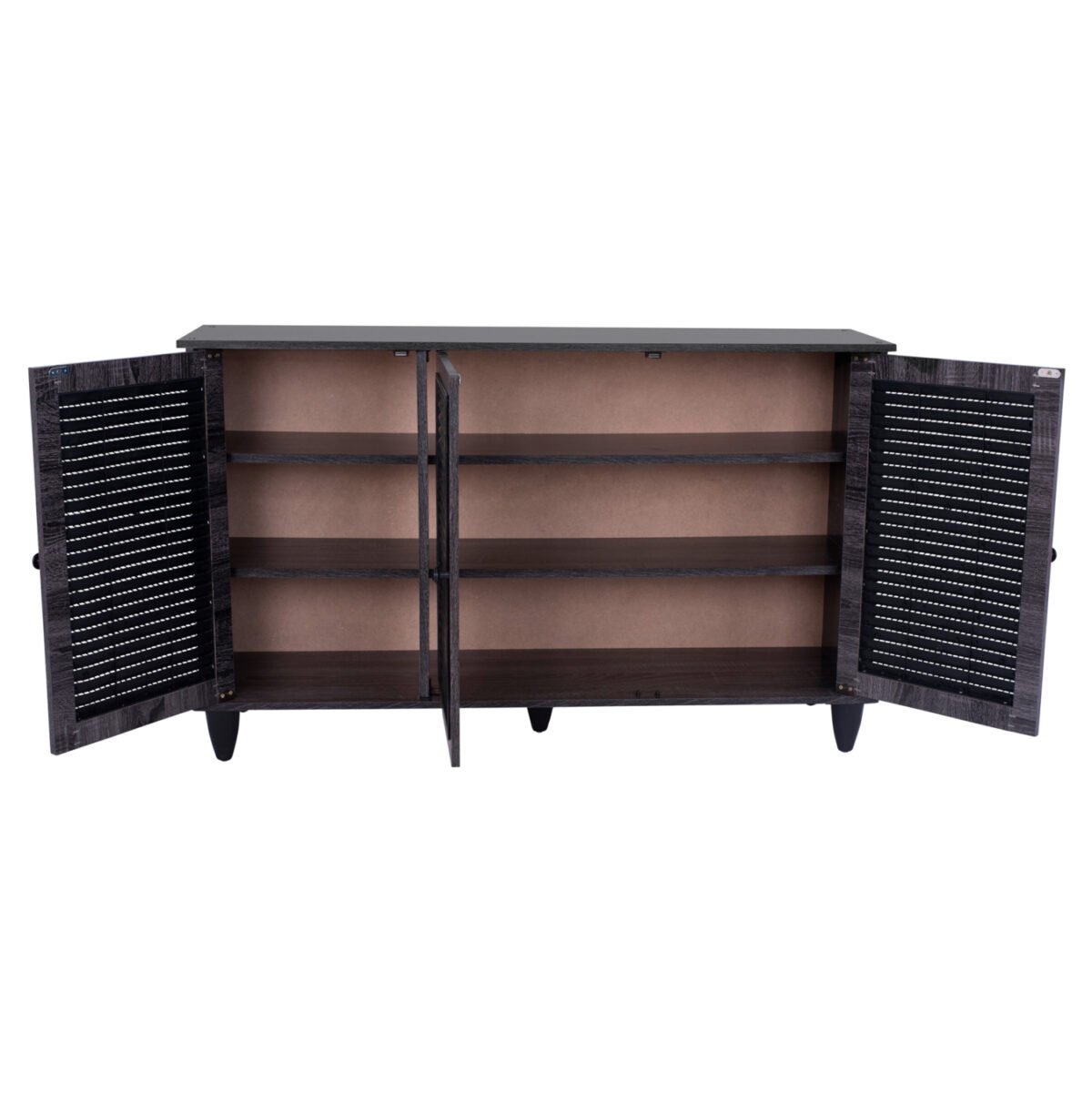 ΠΑΠΟΥΤΣΟΘΗΚΗ-ΝΤΟΥΛΑΠΙ MCKENNA ΞΥΛ.3ΠΟΡΤΕΣ HM2267.01 ΑΝΘΡΑΚΙ 112x30x68,5 cm - Image 4