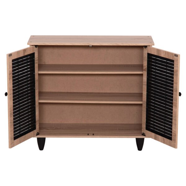 ΠΑΠΟΥΤΣΟΘΗΚΗ ΞΥΛΙΝΗ MCKENNA HM2266.02 ΣΕ ΧΡΩΜΑ SONAMA-ΜΑΥΡΟ 77x30x69Υεκ. - Image 5