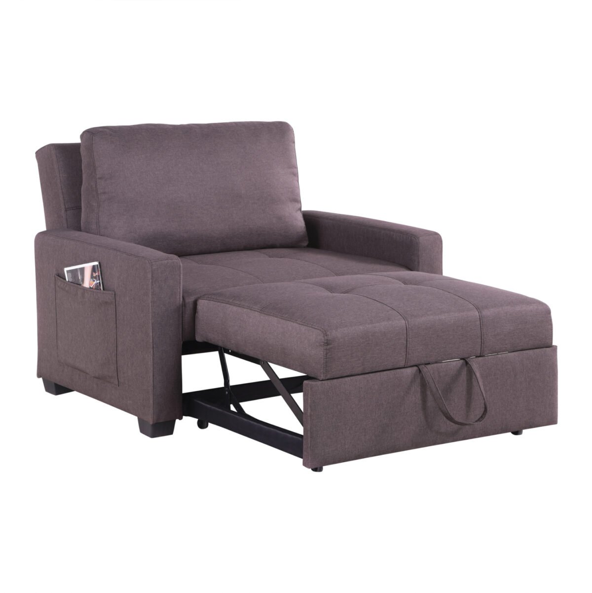 ΠΟΛΥΘΡΟΝΑ-ΚΡΕΒΑΤΙ KANNA HM3083.01 ΚΑΦΕ ΥΦΑΣΜΑ 112x96x85Υεκ. - Image 2