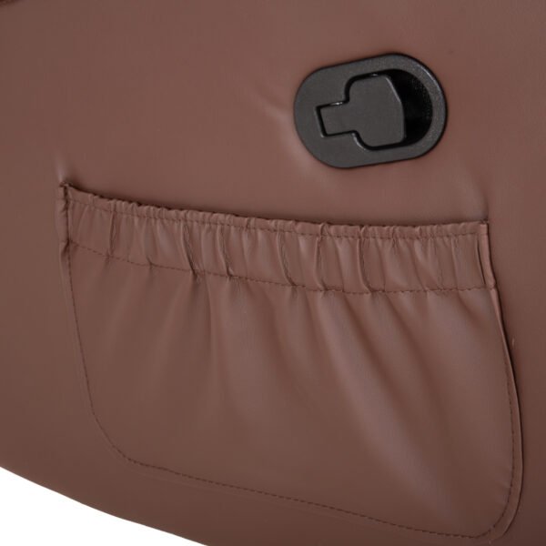 ΠΟΛΥΘΡΟΝΑ RELAX ΜΕ ΜΗΧΑΝΙΣΜΟ MASSAGE ROCCA HM0026.03 PU ΚΑΦΕ ΣΚΟΥΡΟ 80x96x97 εκ. - Image 8