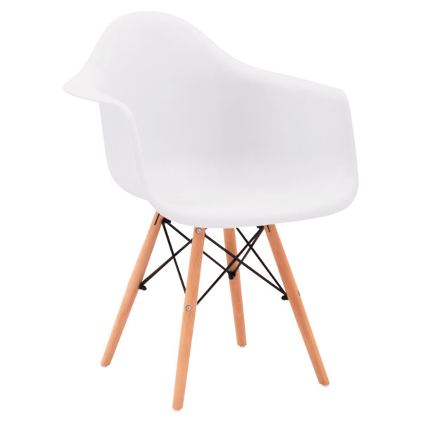 ΠΟΛΥΘΡΟΝΑ ΜΕ ΞΥΛΙΝΑ ΠΟΔΙΑ & ΚΑΘΙΣΜΑ ΛΕΥΚΟ MIRTO HM005.01 64x60x81 εκ.