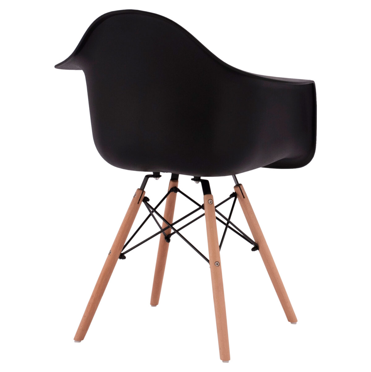 ΠΟΛΥΘΡΟΝΑ ΜΕ ΞΥΛΙΝΑ ΠΟΔΙΑ & ΚΑΘΙΣΜΑ ΜΑΥΡΟ MIRTO HM005.02  64x60x81 εκ. - Image 5