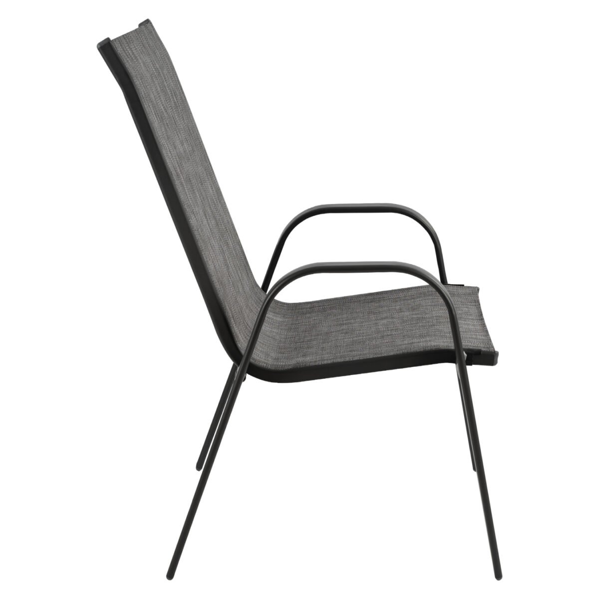 ΠΟΛΥΘΡΟΝΑ ΕΞ.ΧΩΡΟΥ LEON HM5000.01 ΜΕΤΑΛΛΙΚΗ ΓΚΡΙ ΜΕ TEXTILENE ΓΚΡΙ 54x70x93Υεκ - Image 4