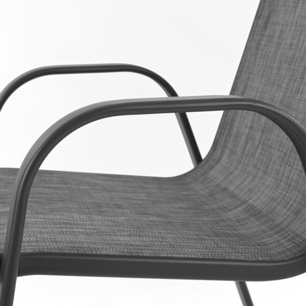 ΠΟΛΥΘΡΟΝΑ ΕΞ.ΧΩΡΟΥ LEON HM5000.01 ΜΕΤΑΛΛΙΚΗ ΓΚΡΙ ΜΕ TEXTILENE ΓΚΡΙ 54x70x93Υεκ - Image 8