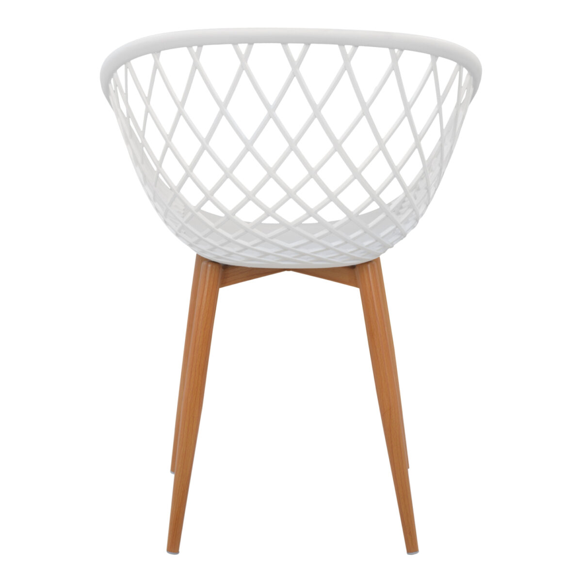 ΠΟΛΥΘΡΟΝΑ ΠΟΛΥΠΡΟΠΥΛΕΝΙΟΥ ΛΕΥΚΗ ΜΕ ΜΕΤΑΛΛΙΚΑ ΠΟΔΙΑ ΑΠΟΜΙΜΗΣΗ ΞΥΛΟΥ ARIADNE HM8001.01 62,5x56x80 εκ. - Image 4