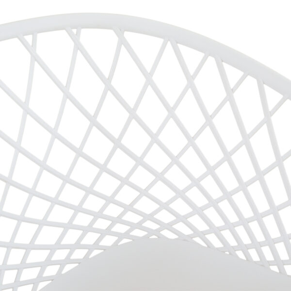 ΠΟΛΥΘΡΟΝΑ ΠΟΛΥΠΡΟΠΥΛΕΝΙΟΥ ΛΕΥΚΗ ΜΕ ΜΕΤΑΛΛΙΚΑ ΠΟΔΙΑ ΑΠΟΜΙΜΗΣΗ ΞΥΛΟΥ ARIADNE HM8001.01 62,5x56x80 εκ. - Image 7