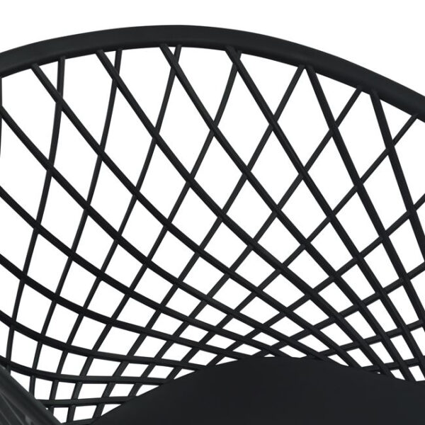 ΠΟΛΥΘΡΟΝΑ ΠΟΛΥΠΡΟΠΥΛΕΝΙΟΥ ΜΑΥΡΗ ΜΕ ΜΕΤΑΛΛΙΚΑ ΠΟΔΙΑ ΑΠΟΜΙΜΗΣΗ ΞΥΛΟΥ ARIADNE HM8001.02 62,5x56x80 εκ. - Image 9