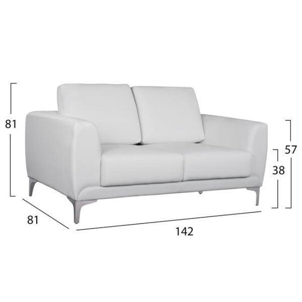 ΣΕΤ ΣΑΛΟΝΙΟΥ 3ΤΜΧ  KENZIE ΜΕ ΛΕΥΚΟ PU HM10329.01 - Image 3