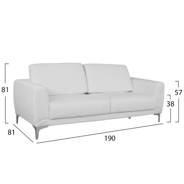 ΣΕΤ ΣΑΛΟΝΙΟΥ 3ΤΜΧ  KENZIE ΜΕ ΛΕΥΚΟ PU HM10329.01 - Image 4