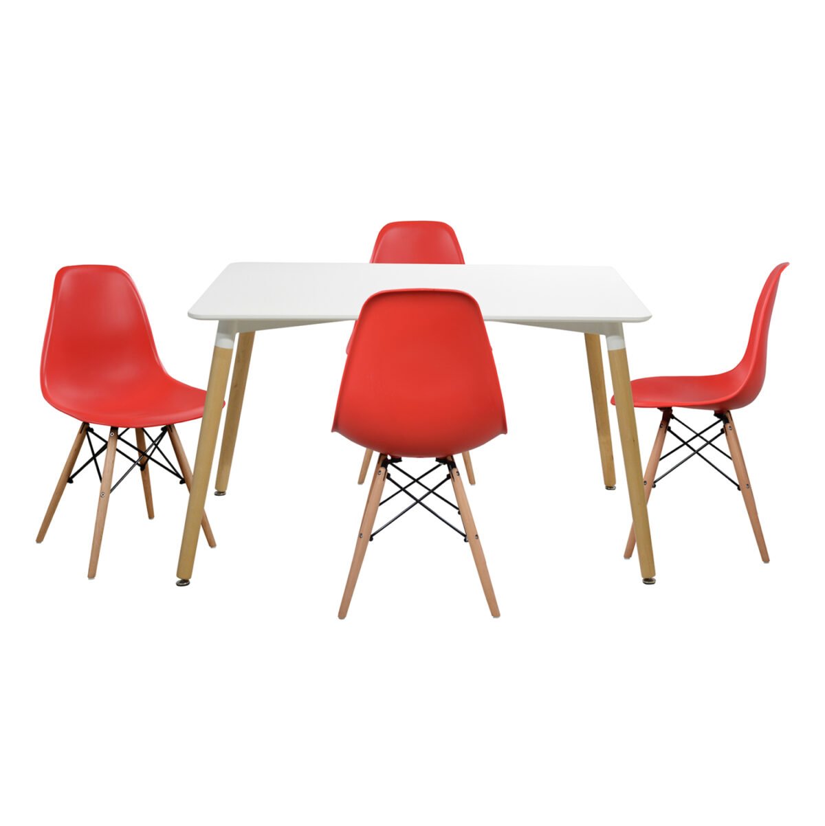 ΣΕΤ ΤΡΑΠΕΖΑΡΙΑ 5Τ ΤΡΑΠΕΖΙ MINIMAL 120x80x73 cm-TWIST ΚΟΚΚΙΝ HM10080.04 - Image 2