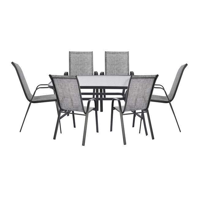 ΣΕΤ ΤΡΑΠΕΖΑΡΙΑΣ 7ΤΜΧ 140X80 BRUNO & 6TMX LEON ΠΟΛΥΘΡΟΝΑ ΓΚΡΙ ΣΕΤ ΤΡΑΠΕΖΑΡΙΑΣ 7ΤΜΧ 140X80 BRUNO & 6TMX LEON ΠΟΛΥΘΡΟΝΑ ΓΚΡΙ