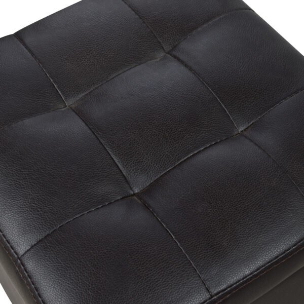 ΣΚΑΜΠΩ ΜΕ ΑΠΟΘΗΚΕΥΤΙΚΟ ΧΩΡΟ PU ΚΑΦΕ CUBE HM224.03 36,5x36,5x36Υεκ. - Image 4