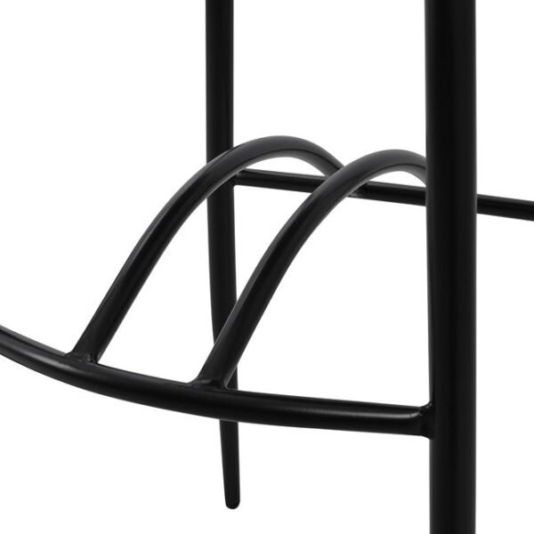 ΣΚΑΜΠΩ ΜΠΑΡ  ΜΑΥΡΟ ΜΕΤΑΛΛΙΚΟ ΚΥΜΑ ΜΕ PU ΚΑΦΕ 40x44x114 εκ - Image 8