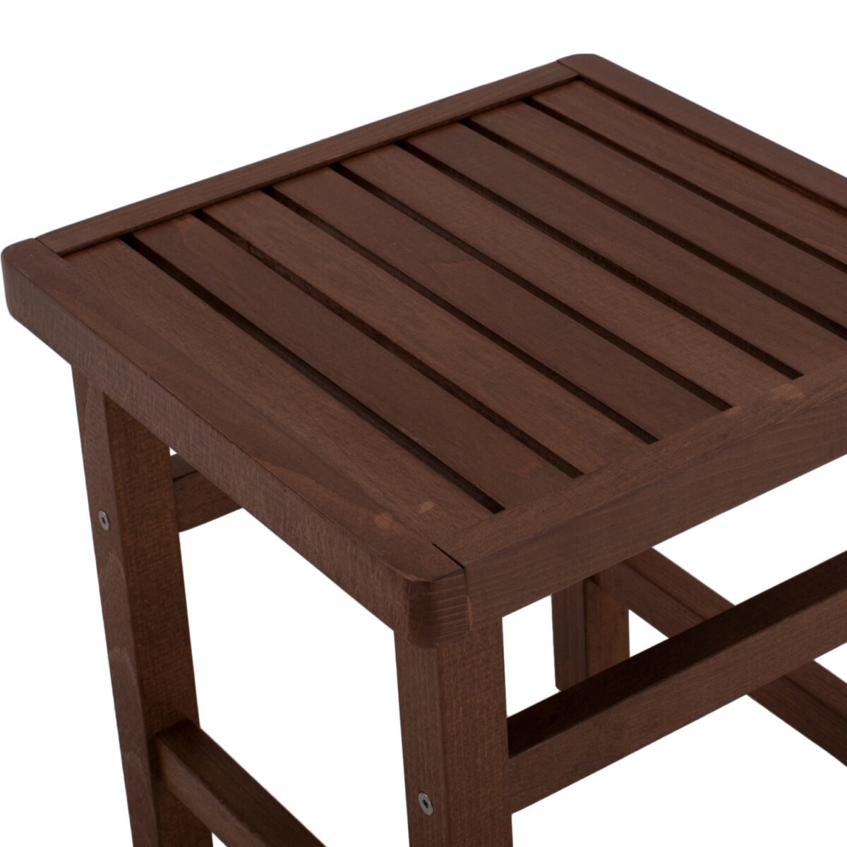 Koli Σκαμπό-Τραπεζάκι Καρυδί Εμποτισμού 40x40x45cm - Image 4
