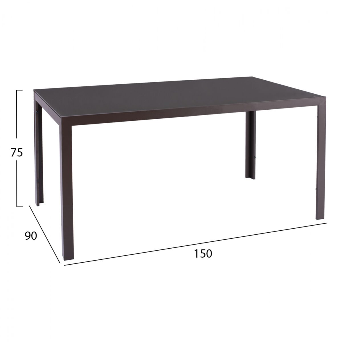 ΣΕΤ ΤΡΑΠΕΖΑΡΙΑΣ 7 ΤΜΧ ΤΡΑΠΕΖΙ ΚΑΦΕ 150X90 ΚΑΙ ΠΟΛΥΘΡΟΝΑ ΠΤΥΣ/ΝΗ ΚΑΦΕ HM11531.02 - Image 2