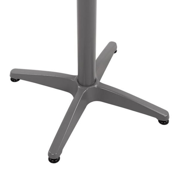 ΒΑΣΗ ΑΛΟΥΜΙΝΙΟΥ 4ΝΥΧΗ 66Χ66X69Υεκ. ΜΕ ΣΤΑΥΡΟ 45x45εκ. HM448.04 ΓΚΡΙ - Image 5