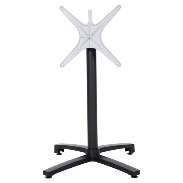 ΒΑΣΗ ΑΛΟΥΜΙΝΙΟΥ ΠΤΥΣΣΟΜΕΝΗ HM459.01 ΜΑΥΡΟ ΜΑΤ 69Χ69Χ73Υεκ. ΜΕ ΣΤΑΥΡΟ 48Χ48εκ.