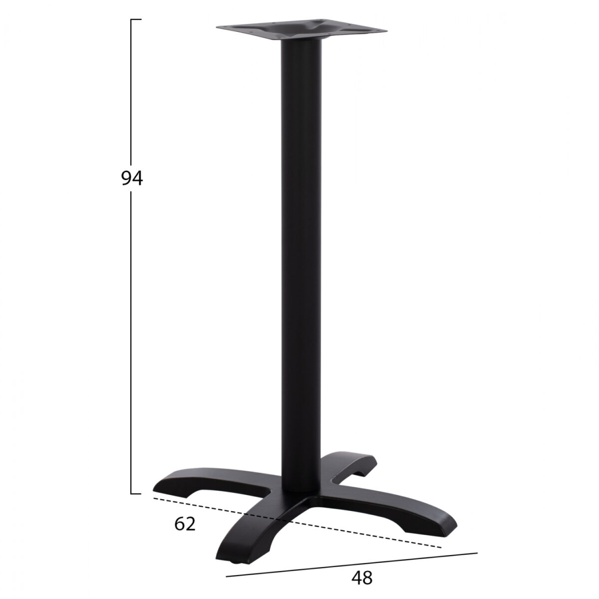 ΒΑΣΗ ΜΠΑΡ ΜΑΝΤΕΜΙ ΜΕΣΣΑΙΟΥ ΥΨΟΥΣ ΜΑΥΡΗ ΜΑΤ HM473 62Χ62X94Υεκ. - Image 2