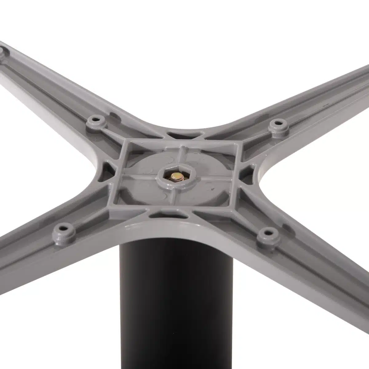 ΒΑΣΗ ΤΡΑΠΕΖΙΟΥ ΑΛΟΥΜΙΝΙΟΥ ΣΤΡΟΓΓΥΛΗ ΓΚΡΙ HM476.20 ΣΤΑΥΡΟΣ 48Χ48εκ Φ45Χ73Υεκ. - Image 5