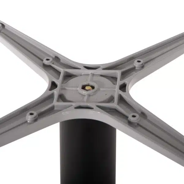 ΒΑΣΗ ΤΡΑΠΕΖΙΟΥ ΑΛΟΥΜΙΝΙΟΥ ΣΤΡΟΓΓΥΛΗ ΓΚΡΙ HM476.20 ΣΤΑΥΡΟΣ 48Χ48εκ Φ45Χ73Υεκ. - Image 5