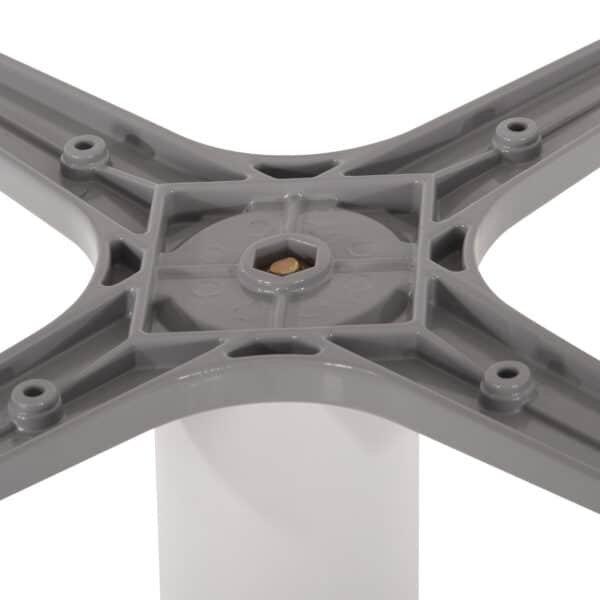 ΒΑΣΗ ΤΡΑΠΕΖΙΟΥ ΑΛΟΥΜΙΝΙΟΥ ΣΤΡΟΓΓΥΛΗ ΛΕΥΚΟ ΜΑΤ HM476.02 ΣΤΑΥΡΟΣ 48Χ48εκ Φ45Χ72Υεκ. - Image 4