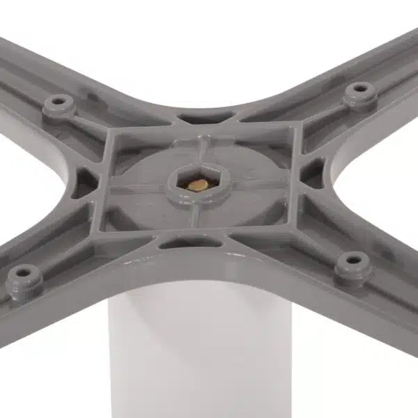 ΒΑΣΗ ΤΡΑΠΕΖΙΟΥ ΑΛΟΥΜΙΝΙΟΥ ΣΤΡΟΓΓΥΛΗ ΛΕΥΚΟ ΜΑΤ HM476.02 ΣΤΑΥΡΟΣ 48Χ48εκ Φ45Χ72Υεκ. - Image 4