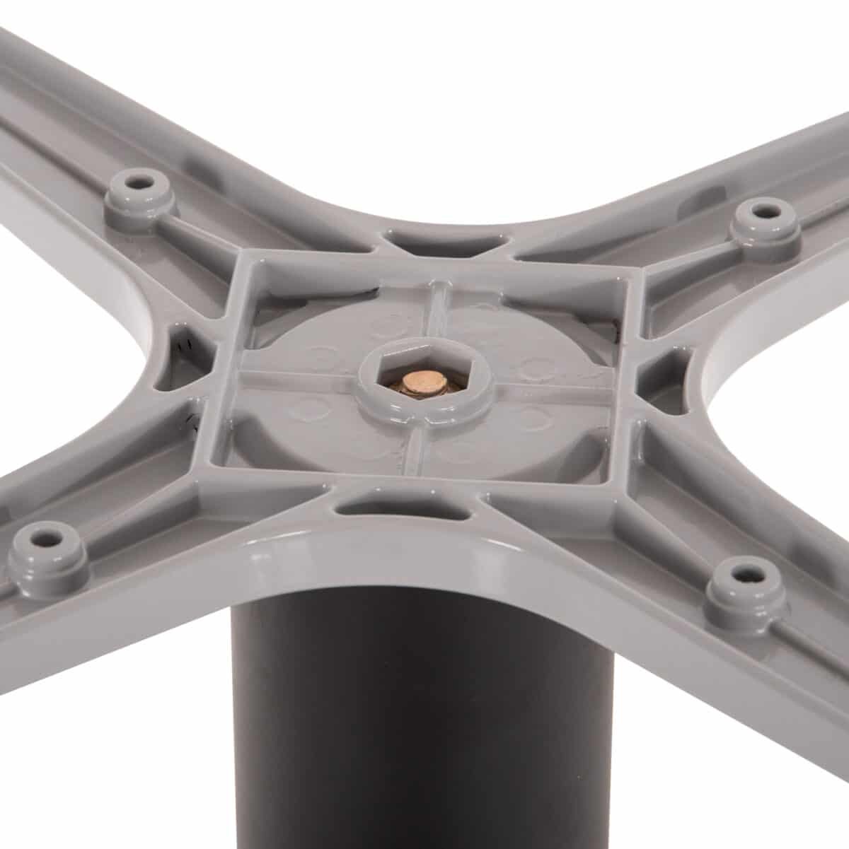 ΒΑΣΗ ΤΡΑΠΕΖΙΟΥ ΑΛΟΥΜΙΝΙΟΥ ΣΤΡΟΓΓΥΛΗ ΜΑΥΡΟ ΜΑΤ HM476.01 ΣΤΑΥΡΟΣ 48Χ48εκ Φ45Χ73Υεκ. - Image 5