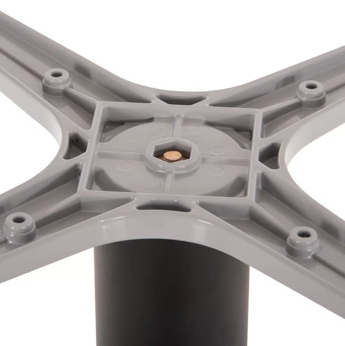 ΒΑΣΗ ΤΡΑΠΕΖΙΟΥ ΑΛΟΥΜΙΝΙΟΥ ΣΤΡΟΓΓΥΛΗ ΜΑΥΡΟ ΜΑΤ HM476.01 ΣΤΑΥΡΟΣ 48Χ48εκ Φ45Χ73Υεκ. - Image 5