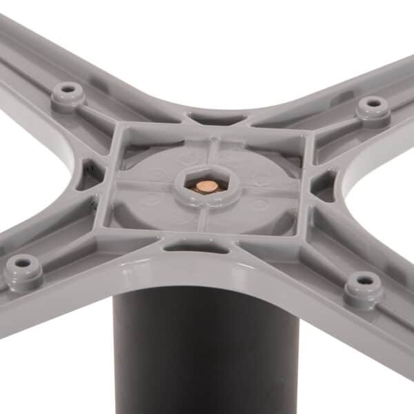 ΒΑΣΗ ΤΡΑΠΕΖΙΟΥ ΑΛΟΥΜΙΝΙΟΥ ΣΤΡΟΓΓΥΛΗ ΜΑΥΡΟ ΜΑΤ HM476.01 ΣΤΑΥΡΟΣ 48Χ48εκ Φ45Χ73Υεκ. - Image 5