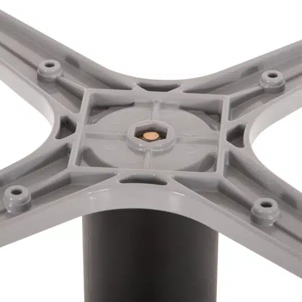 ΒΑΣΗ ΤΡΑΠΕΖΙΟΥ ΑΛΟΥΜΙΝΙΟΥ ΣΤΡΟΓΓΥΛΗ ΜΑΥΡΟ ΜΑΤ HM476.01 ΣΤΑΥΡΟΣ 48Χ48εκ Φ45Χ73Υεκ. - Image 5