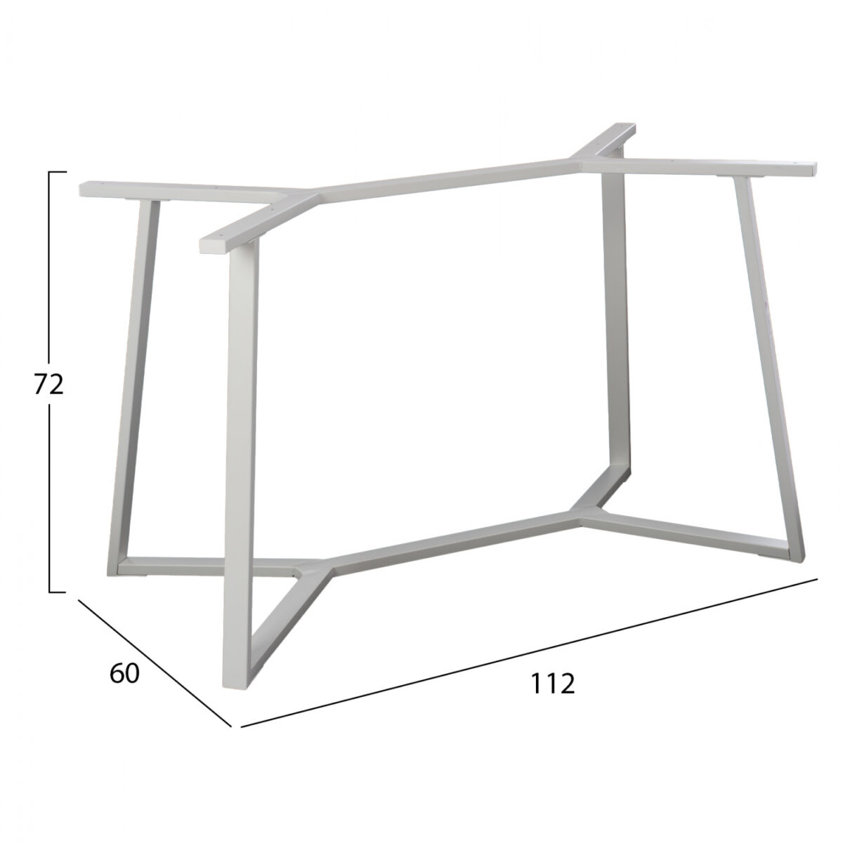 ΒΑΣΗ ΤΡΑΠΕΖΙΟΥ ΛΕΥΚΗ ΜΕΤΑΛΛΙΚΗ HM471.02 112X60X72 εκ. - Image 2