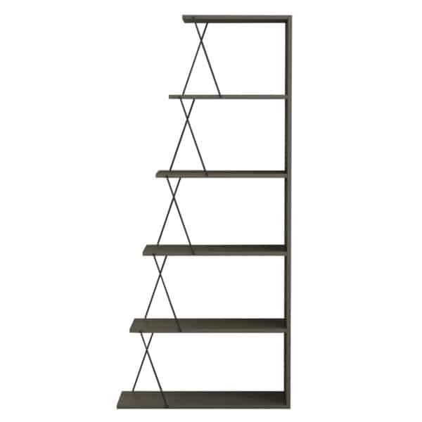 ΒΙΒΛΙΟΘΗΚΗ ΜΙΝΙ TARS HM2241.13 OLIVE GREY ME ΜΑΥΡΕΣ ΒΕΡΓΕΣ 65x22-24x146Υεκ. - Image 3