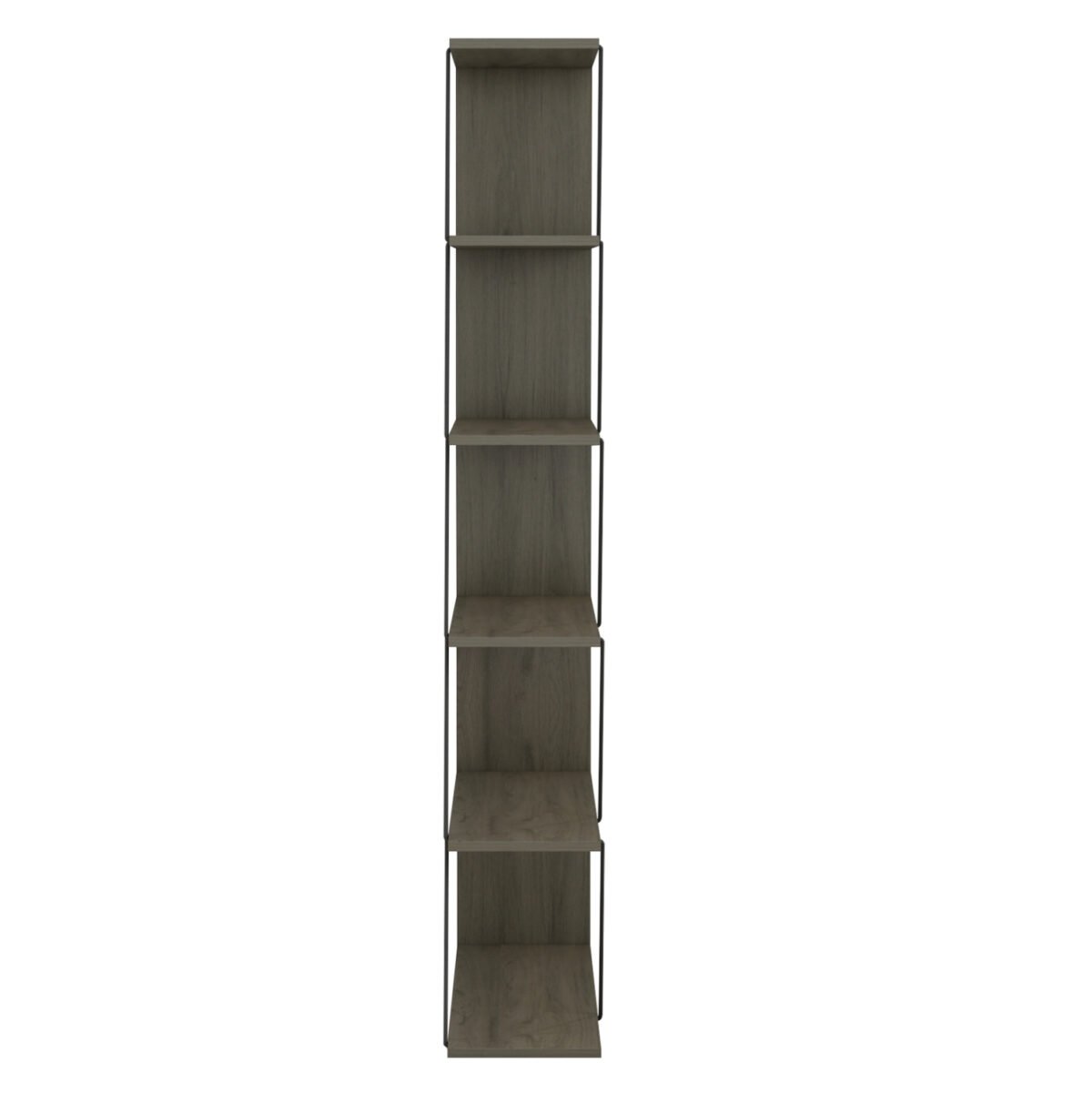ΒΙΒΛΙΟΘΗΚΗ ΜΙΝΙ TARS HM2241.13 OLIVE GREY ME ΜΑΥΡΕΣ ΒΕΡΓΕΣ 65x22-24x146Υεκ. - Image 5
