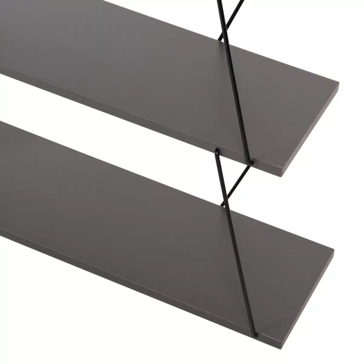 ΒΙΒΛΙΟΘΗΚΗ ΜΙΝΙ TARS HM2241.20 ΓΚΡΙ ΜΕΛΑΜΙΝΗ-ΜΑΥΡΕΣ ΜΕΤΑΛ. ΒΕΡΓΕΣ 65x22-24x146Υεκ. - Image 5