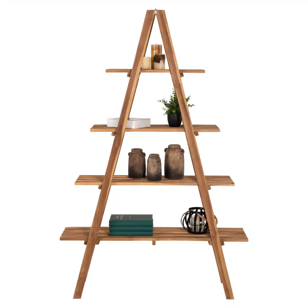 ΒΙΒΛΙΟΘΗΚΗ STAM HM7895 TEAK ΞΥΛΟ ΣΕ ΦΥΣΙΚΟ ΧΡΩΜΑ 120x33x180Y εκ. - Image 3