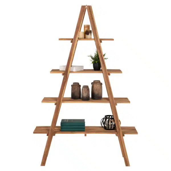 ΒΙΒΛΙΟΘΗΚΗ STAM HM7895 TEAK ΞΥΛΟ ΣΕ ΦΥΣΙΚΟ ΧΡΩΜΑ 120x33x180Y εκ. - Image 3