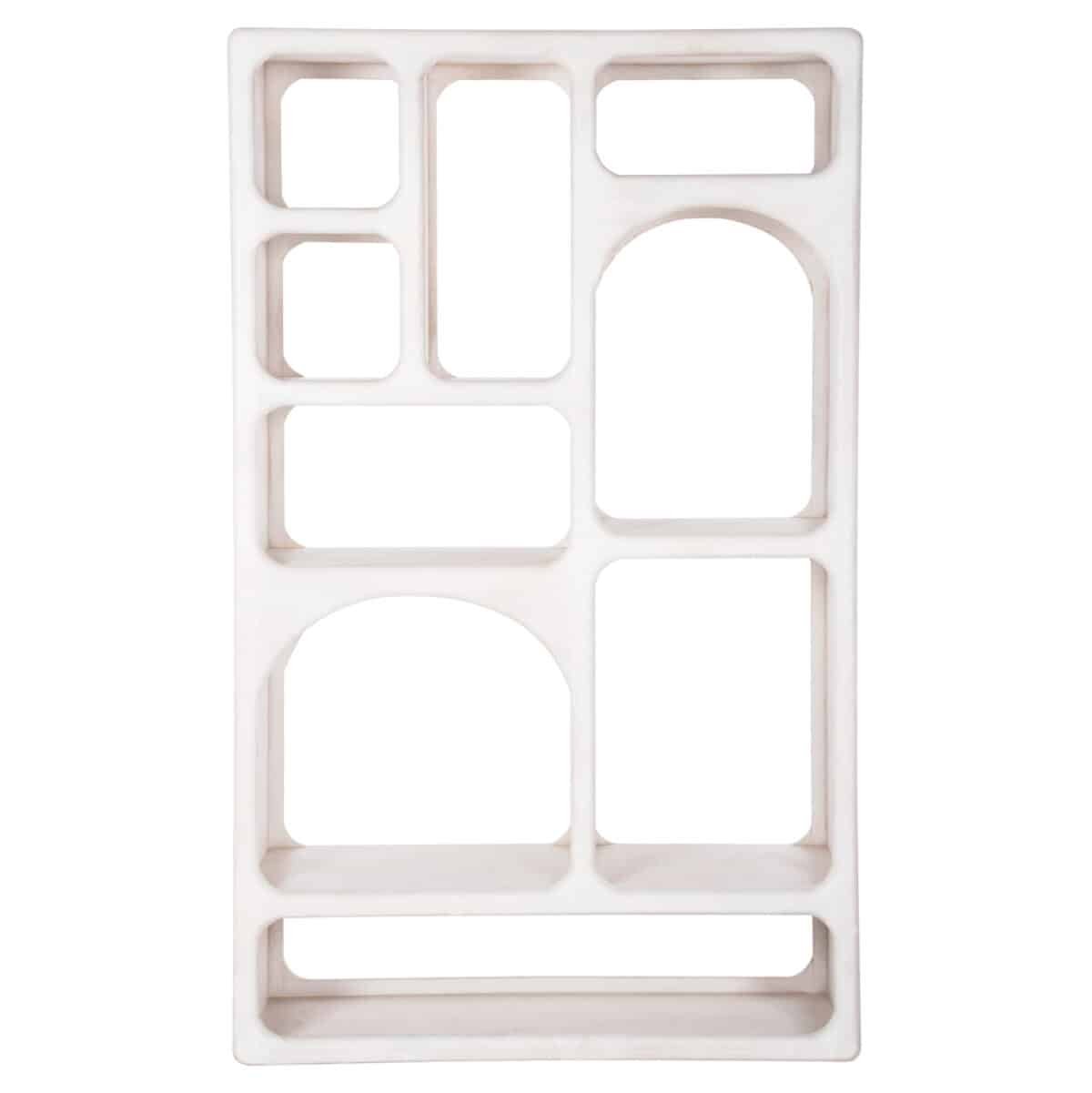 ΒΙΒΛΙΟΘΗΚΗ HANDYR HM9707 ΜΑΣΙΦ ΞΥΛΟ MANGO ΣΕ ΛΕΥΚΟ ΧΡΩΜΑ 100x35x165Yεκ. - Image 3