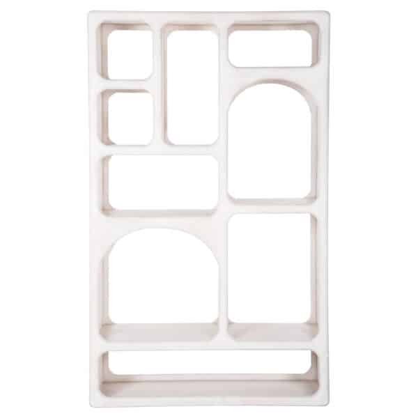 ΒΙΒΛΙΟΘΗΚΗ HANDYR HM9707 ΜΑΣΙΦ ΞΥΛΟ MANGO ΣΕ ΛΕΥΚΟ ΧΡΩΜΑ 100x35x165Yεκ. - Image 3