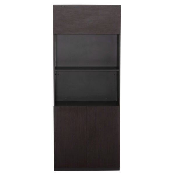ΒΙΒΛΙΟΘΗΚΗ ΓΡΑΦΕΙΟΥ ΕΠΑΓΓΕΛΜΑΤΙΚΗ ROSEWOOD HM2089 ΜΕΛΑΜΙΝΗ ΓΚΡΙ-WENGE 80Χ40Χ200Υεκ. - Image 3