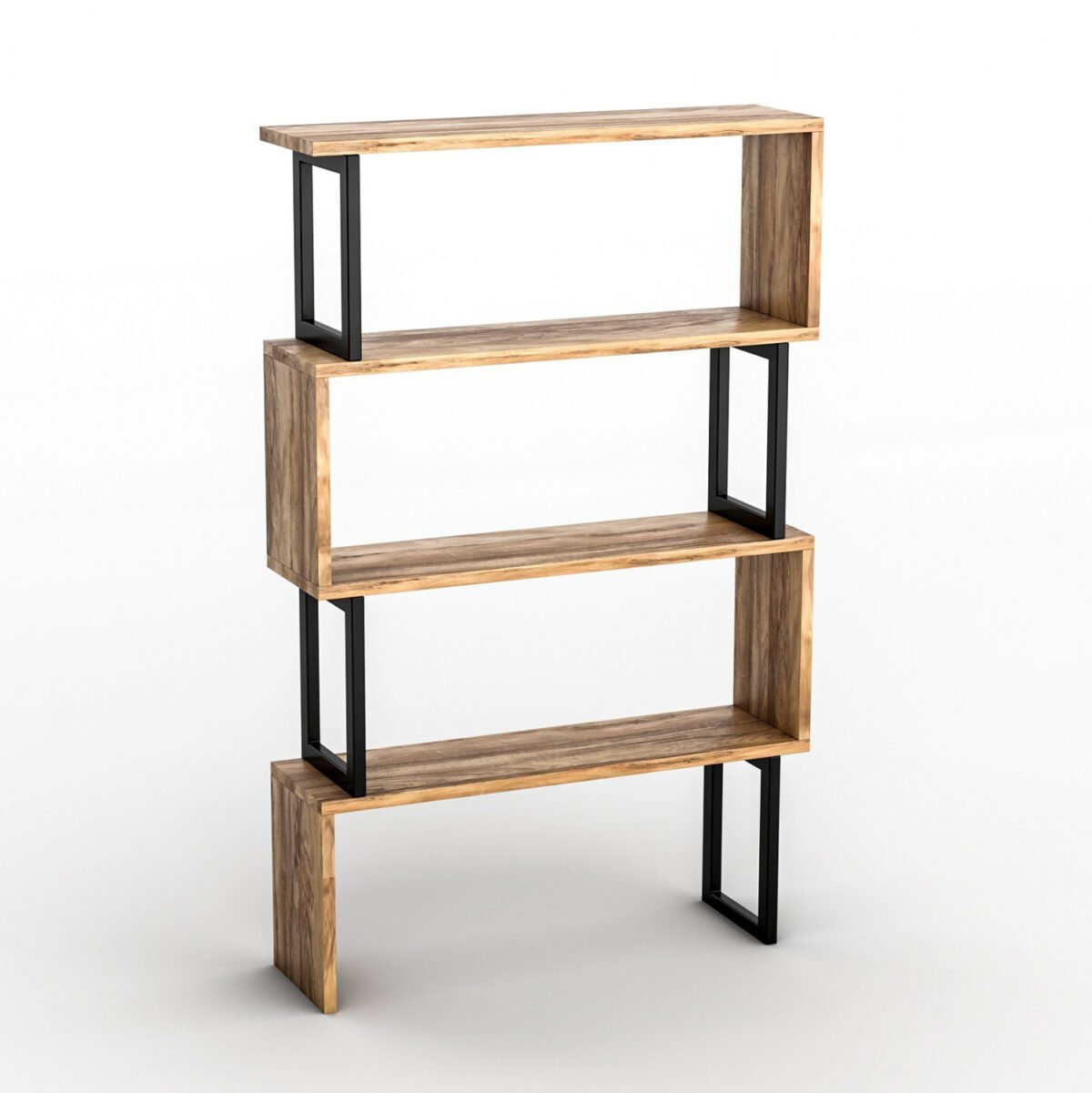 ΒΙΒΛΙΟΘΗΚΗ INGRID ΚΑΡΥΔΙ ΜΕ ΜΑΥΡΟ ΣΚΕΛΕΤΟ HM8867.01 80x22x128 εκ. - Image 4